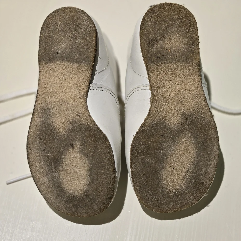 Zimmerman Finley Oxford White Leather Kids Shoes Size 5 EEE Toddler - Picture 2 of 8